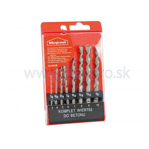 Sada vrtákov do betónu