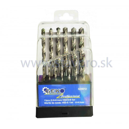 Sada vrtákov do kovu 13-dielna, 2-8 vybrusované