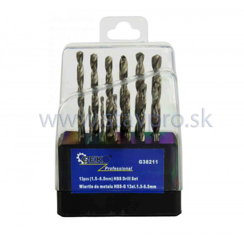 Sada vrtákov do kovu 13-dielna, 1,5-6,5
