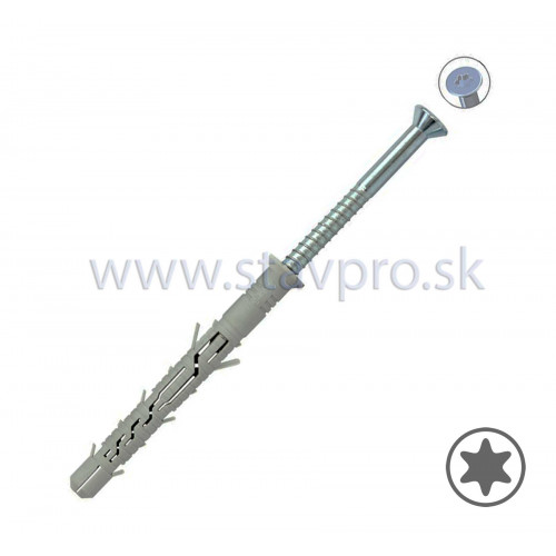 Hmoždinka rámová KPS-FAST S zapustená hlava TORX Nylon