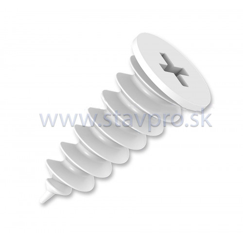 Hmoždinka do polystyrénu HDP pre vrut Ø4,5 Nylon biela