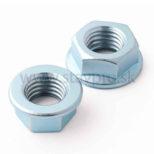 Matica so šesťhrannou hlavou s prírubou DIN 6923 zinok