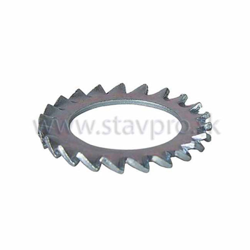 Podložka s vonkajším ozubením DIN 6797A, zinok