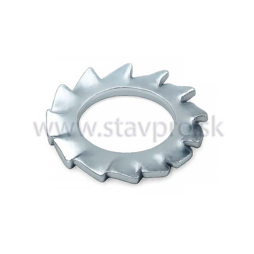 Podložka vejárová DIN 6798, zinok