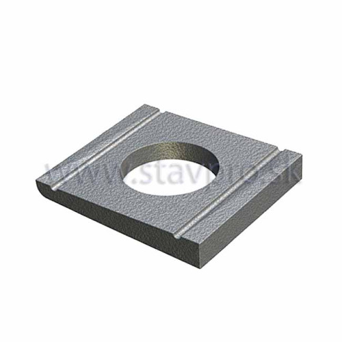 Podložka štvorhranná klinová DIN 434, žiarovo zinkovaná