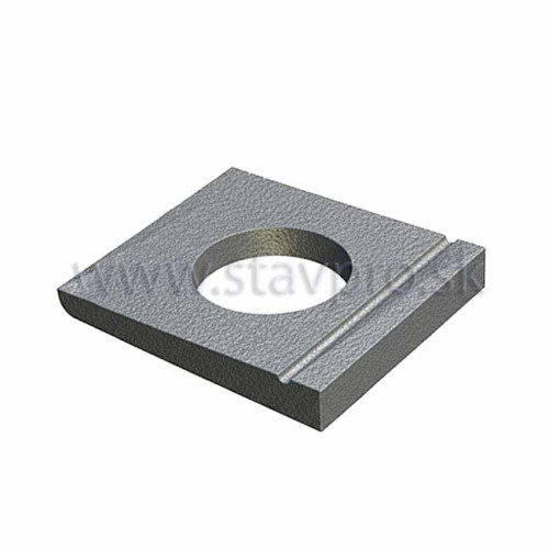 Podložka štvorhranná klinová DIN 435, žiarovo zinkovaná