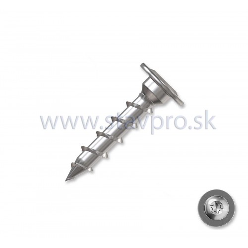 Vrut pre kotviace patky 8×40 tanierová hlava torx nerez A2