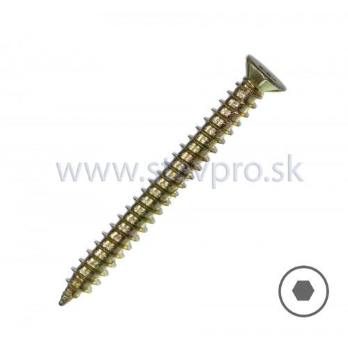 Okenná skrutka, zapustená hlava Torx
