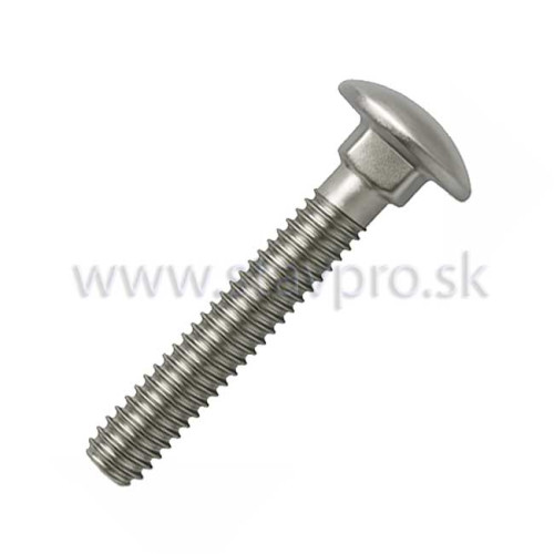 Skrutka vratová DIN 603, nerez A2