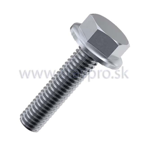 Skrutka so šesťhrannou hlavou s prírubou DIN 6921 zinok, 8.8