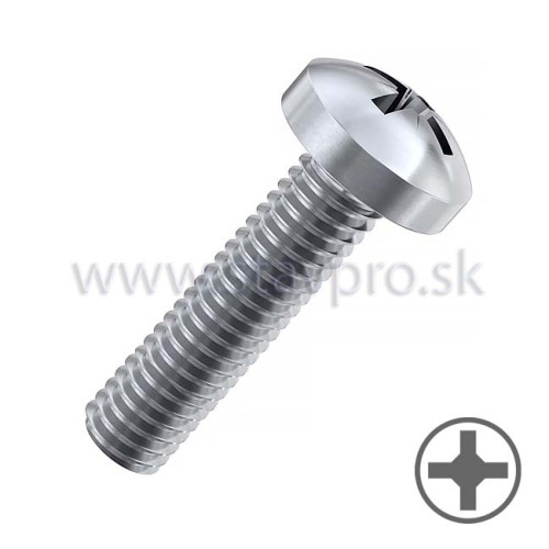Skrutka s polguľatou hlavou DIN 7985 nerez A2