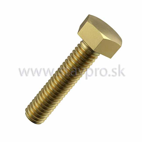 Skrutka so šesťhrannou hlavou DIN 933 Mosadz