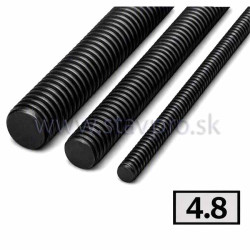 Závitová tyč DIN 975 čierna 4.8 dĺžka 1 m Závitová tyč DIN 975 čierna 4.8 dĺžka 1 m