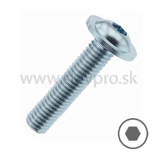 M 6x14 zb PH límec imbus ISO 7380