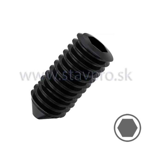 Skrutka stavacia DIN 914 čierna 45H